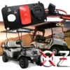 Golf Cart Key Switch Plate R-N-D Reverse Neutral Drive Red Rocker-Style Switch With 48V Voltage Meter And USB Charger For EZGO TXT PDS Electric