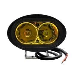 4" Oval FR-Series High Output Neon Fluorescent Yellow LED Fog Lights For Off-road Trucks UTV ATV RV E-Bikes Golf Carts 12V - 60V -Oz 2x 2 82978.1663718916