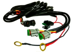 Red DRL POD 3" With Red LED Spot Beam Rear Fog Cube Light, Brake Tail Turn Signal Light With Wiring Harness Dual Switch 12V 24V -Oz 30 76878.1510410380