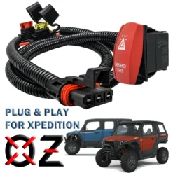 Pulse Power Bus Bar Plug Wire Harness With Emergency Lights On/Off Red Rocker Switch Compatible With 2024 Polaris XPEDITION XP ADV -Oz 32 4 19272.1696713490