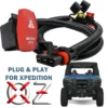 Pulse Power Bus Bar Plug Wire Harness With Emergency Lights On/Off Red Rocker Switch Compatible With 2024 Polaris XPEDITION XP ADV