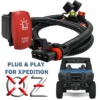 Pulse Power Bus Bar Plug Wire Harness With Strobe Lights On/Off Red Rocker Switch Compatible With 2024 Polaris XPEDITION XP ADV