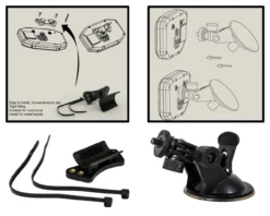 GPS Speedometer Voltmeter Temperature Gauge With Suction Cup Mount 12v-24v -Oz 3A 64765.1652374623