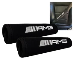 AMG Logo Black Neoprene Automotive Seat Belt Covers Safety Shoulder Pad Travel Bag Straps 8 AMG Logo Black Neoprene Automotive Seat Belt Covers Safety Shoulder Pad Travel Bag Straps -Oz 3A 86493.1562438455