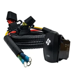 Power Busbar Distribution Block Auxiliary Fan Wire Harness With On/Off Rocker Switch Compatible With 2018-2023 Can-Am Maverick X3 Max RS Turbo RR Sport Trail Defender -Oz 3 05847.1683065752
