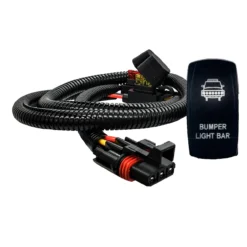 Power Bus Bar Plug Wire Kit With On/Off Rocker Switch For LED Bumper Lights Compatible With Polaris Pulse Power Busbar RZR Pro Ranger Crew XP 2018-2023 -Oz 3 13648.1675551014