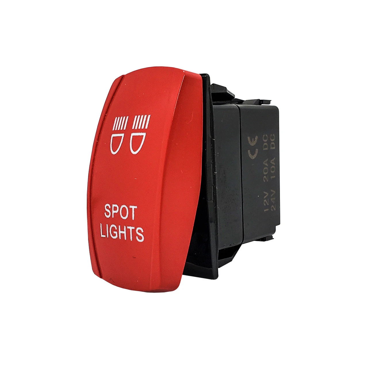 Spot Lights On/Off Red Rocker Switch 4-Pin Laser-Etched For UTV Polaris RZR XP Can-Am YXZ Trucks RV Marine Vessels 3 Spot Lights On/Off Red Rocker Switch 4-Pin Laser-Etched For UTV Polaris RZR XP Can-Am YXZ Trucks RV Marine Vessels - Image 3