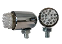 Chrome Running Light OZ-USA® Amber LED Turn Signal Harley Sportster Xl 1200 Fx Road Glide King Led Custom -Oz 3 21015.1509102086