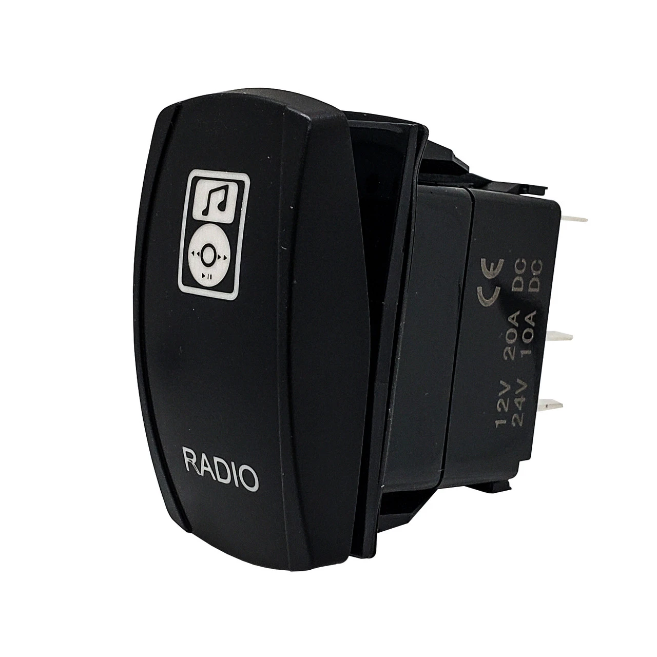 Radio On/Off Rocker Switch 5-Pin SPST OZ-USA® Laser Etch Blue LED Truck SUV Off-road UTV Rzr Polaris 4 Radio On/Off Rocker Switch 5-Pin SPST OZ-USA® Laser Etch Blue LED Truck SUV Off-road UTV Rzr Polaris - Image 4