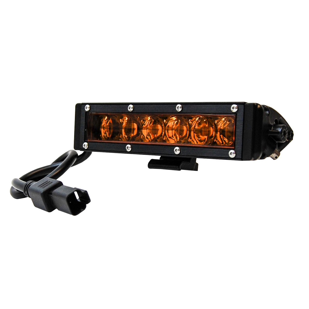 7 Inch Amber OZ-USA® UB Series 30W Ultra Bright High Output Single Row LED Light Bar Spot Beam