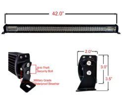 DL-Series 42" Amber White Dual Color Changing LED Light Bar Harness Anti-theft Security Bolt Flashing Emergency Driving Fog Spot Light Offroad SUV Truck Marine Agricultural And Heavy Equipment 12 - 32 Volts 12 DL-Series 42" Amber White Dual Color Changing LED Light Bar Harness Anti-theft Security Bolt Flashing Emergency Driving Fog Spot Light Offroad SUV Truck Marine Agricultural And Heavy Equipment 12 - 32 Volts -Oz 3 39755.1527660008