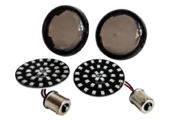 Black Out Red LED 1156 Bulb Rear Turn Signal Light Insert Harley Bullet FL FX XL Smoke Lens Touring Dyna Softail Sportster Street Road Electra Glide -Oz 3 49049.1516817243