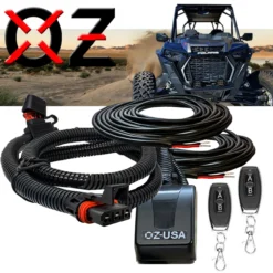 2 Channel Auxiliary Light Wiring Harness With Wireless Remote Switch Compatible With Polaris Pulse Power Busbar RZR Pro Ranger Crew XP 2018-2023