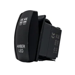 Amber On/Off Rocker Switch 5-Pin SPST OZ-USA® Laser Etch Blue LED Backlit Truck SUV Offroad Rzr Polaris RV UTV -Oz 3 57444.1642035702