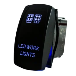 Work Light On/Off Rocker Switch 5-Pin SPST OZ-USA® Laser Etch Blue LED Truck SUV Offroad UTV Can-Am -Oz 3 58217.1642456650