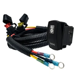 6' Power Busbar Distribution Block Wire Harness With RADIO On/Off Rocker Switch Compatible With 2018-2023 Can-Am Maverick X3 Max RS Turbo RR Sport Trail Defender -Oz 3 87667.1683847516