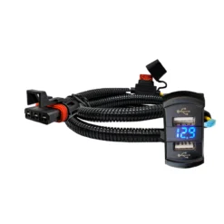 Power Bus Bar Plug With Dual USB Port Voltmeter Fits Rocker Switch Panel Compatible With Polaris RZR Pro Ranger Crew XP 2018-2023 -Oz 3 90591.1675296343