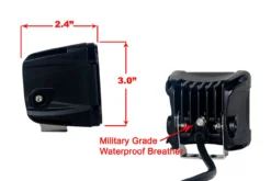 DRL POD 3" Rear 20W High Intensity White LED Light + Red Low Intensity Reverse Back-up Light With Wiring Harness Kit For Off Road Trucks Motorcycles Heavy Equipment Vehicles 12V 24V -Oz 3a 72303.1491397849