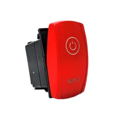 AUX 3 On/Off Red Rocker Switch Accessory Auxiliary Lights 4-Pin For Trucks UTV Golf Carts RV Boats Compatible With Polaris RZR Can-Am YXZ Pioneer Dash Panels -Oz 3b 83116.1700874863