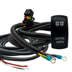 10ft. Power Bus Bar Block 3-Wire Harness Kit For Dual Function LED Pod Lights Compatible With 2018-2023 Can-Am Maverick X3 Max RS Turbo RR Sport Trail Defender -Oz 46 6 84895.1702510692