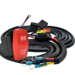 10ft. Power Bus Bar Block On/Off Red Rocker Switch 3-Wire Harness Kit For Dual Function LED Pod Lights Compatible With 2018-2023 Can-Am Maverick X3 Max RS Turbo RR Sport Trail Defender -Oz 46 r6 05300.1702513062