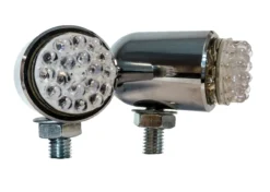 Chrome Running Light OZ-USA® Amber LED Turn Signal Harley Sportster Xl 1200 Fx Road Glide King Led Custom -Oz 4 14033.1509102086