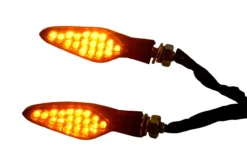 Motorcycle Turn Signal Amber LED Light Dual Intensity Smoke Lens 12 Volts Universal Blinker -Oz 4 14864.1505248327
