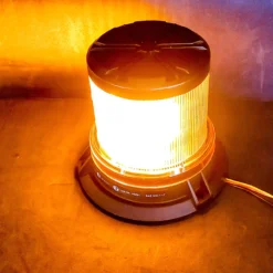 360° Amber LED Strobe 5-Inch Rotating Beacon Flashing Emergency Warning Caution Light Amber Lens -Oz 4 32121.1637792529