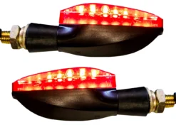 Front & Rear White Red Amber Dual Color LED Running Light Turn Signal Smoke Lens 12 Volts Motorcycle Universal Blinker -Oz 4 48503.1558485173
