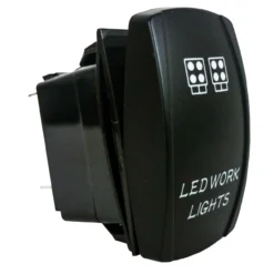 Work Light On/Off Rocker Switch 5-Pin SPST OZ-USA® Laser Etch Blue LED Truck SUV Offroad UTV Can-Am -Oz 4 53328.1642456650