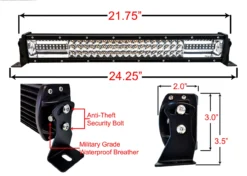 DL-Series 22" Amber White Dual Color Changing LED Light Bar Harness Anti-theft Security Bolt Flashing Emergency Driving Fog Spot Light Offroad SUV Truck Marine Agricultural And Heavy Equipment 12 - 32 Volts -Oz 4 57153.1534370526