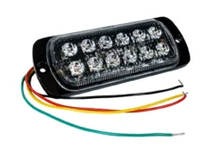 Amber 12- LED Surface Mount 19-Flashing Pattern Warning Strobe Light Flasher Emergency Vehicle Tow Truck Trailer Van Construction Heavy Equipment 12v 24v -Oz 4 61964.1569961142