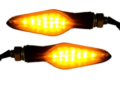 Front & Rear White Red Amber Dual Color LED Running Light Turn Signal Smoke Lens 12 Volts Motorcycle Universal Blinker -Oz 4 78912.1558485173