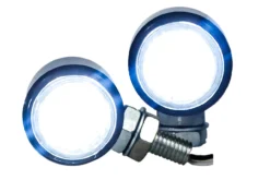 White Amber Dual LED High Output Running Light Turn Signal Fog Offroad Street Harley Touring Cruiser -Oz 4 85499.1545955129