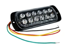 White Amber Dual Row 12-LED Surface Mount Warning Strobe Light Flasher Emergency Vehicle Tow Truck Trailer Van Construction Heavy Equipment 12v 24v -Oz 4 89444.1547955109