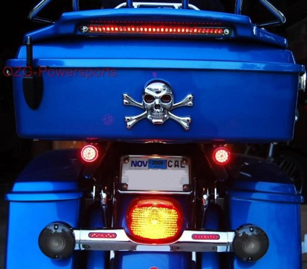 Chrome Tail Brake OZ-USA® Tour Pack Light Harley Touring FLTR Road Street Electra Glide 4 Chrome Tail Brake OZ-USA® Tour Pack Light Harley Touring FLTR Road Street Electra Glide - Image 4