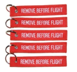 5x Remove Before Flight Key Chain Aviation Truck Motorcycle Pilot Crew Tag Boat
