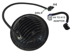 7" JEEP HEADLIGHT 75w Phillips LED H4 H13 DRL HI/LO DUAL BEAM JK TJ CJ Hummer H1 H2 15 7" JEEP HEADLIGHT 75w Phillips LED H4 H13 DRL HI/LO DUAL BEAM JK TJ CJ Hummer H1 H2 -Oz 572 18519.1435997619