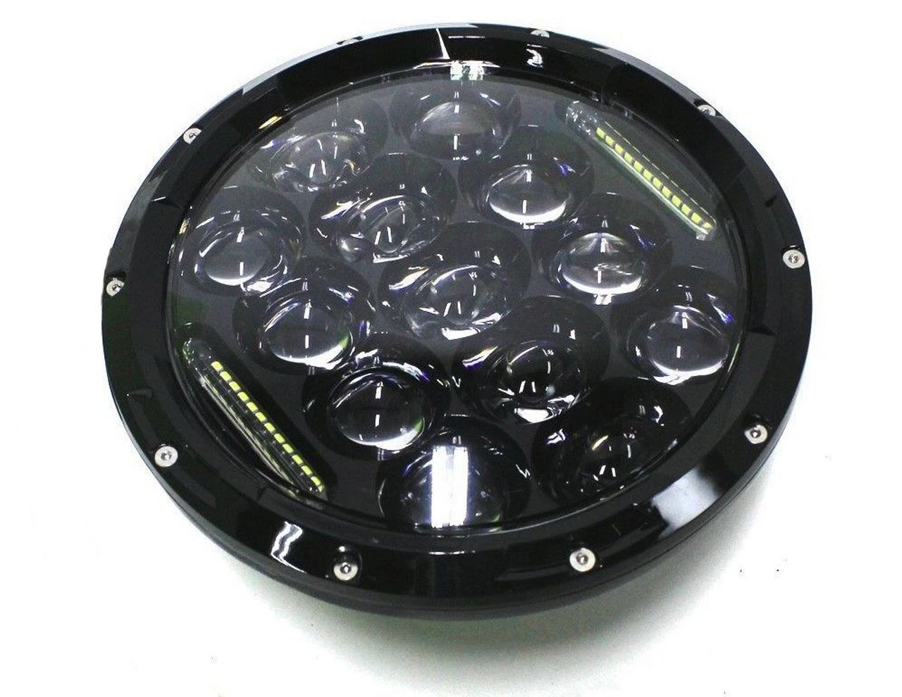 7" JEEP HEADLIGHT 75w Phillips LED H4 H13 DRL HI/LO DUAL BEAM JK TJ CJ Hummer H1 H2 2 7" JEEP HEADLIGHT 75w Phillips LED H4 H13 DRL HI/LO DUAL BEAM JK TJ CJ Hummer H1 H2 - Image 2