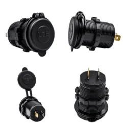 Green LED Dual USB Port Fast Charger Socket Power Outlet 1.0A 2.1A Car ATV Truck Boat Motorcycle 12 Volt -Oz 5 09040.1516252095