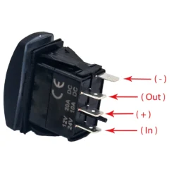 WINCH In/Out OZ-USA Momentary Rocker Switch 4-Pin Laser Etch Blue LED For Off-road Truck UTV Can-Am RZR Polaris Dash Boat RV -Oz 5 33921.1642456031