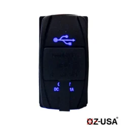 USB Port OZ-USA® For Rocker Switch Panel Universal Dual Power Socket Blue LED Backlit For Can-Am Polaris RZR Truck UTV RV 13 USB Port OZ-USA® For Rocker Switch Panel Universal Dual Power Socket Blue LED Backlit For Can-Am Polaris RZR Truck UTV RV -Oz 5 65257.1642638451