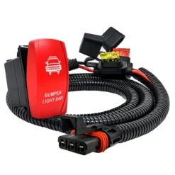 Bumper Light Bar On/Off Red Rocker Switch With Power Busbar Plug Harness Compatible With Polaris Pulse Power Busbar RZR Pro Ranger Crew XP 2018-2023 -Oz 5 73815.1697302753