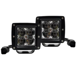 4D Series OZ-USA® 3" Pod High Intensity LED Ditch Lights Spot Beam Pattern With Plug And Play Wire Harness Offroad -Oz 5 92305.1623536032