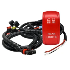 10ft. Pulse Power Bus Bar Plug Red Rocker Switch 3-Wire Harness Kit For Dual Function Rear Lights Compatible With Polaris RZR Pro Ranger Crew XP XPEDITION ADV 2018-2024 -Oz 5 97494.1702425962