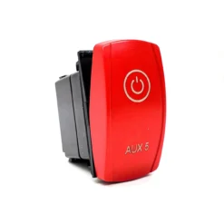 AUX 5 On/Off Red Rocker Switch 4-Pin Accessory Auxiliary Lights For Trucks UTV Golf Carts RV Boats Compatible With Polaris RZR Can-Am YXZ Pioneer Dash Panels -Oz 5c 22838.1700528725