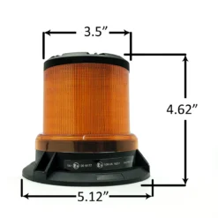 360° Amber LED Strobe 5-Inch Rotating Beacon Flashing Emergency Warning Caution Light Amber Lens -Oz 6 04831.1669240027