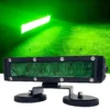 7 Inch Green OZ-USA® UB Series Ultra Bright 30W LED Hunting Light Kit Flood Beam Magnet Base
