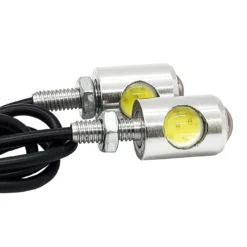 Chrome Dual LED Tag Lights License Plate Bolts OZ-USA® Xenon White Red LED For Motorcycle ATV Automobile RV 4x4 Off-road Trucks Trailer -Oz 6 23395.1630020018