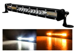 M-Series 10" Dual White Amber Ultra Slim High Output Osram Color Changing LED Light Bar Single Row Spot Flood Combo Beam Off Road Truck ATV Marine Boat RV Heavy Equipment Vehicles 12 - 30 Volts